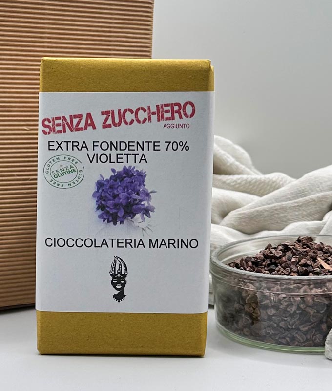 Cioccolato extra fondente alla violetta